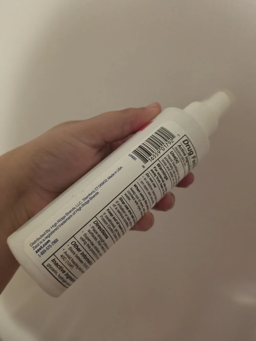 Bulk Zest Hand Sanitizer Spray 6 oz Bottles (12 Pack Box) 80% Alcohol